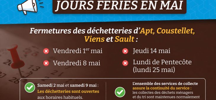 Jours fériés de mai